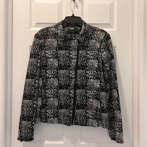 Black and white structured jacket